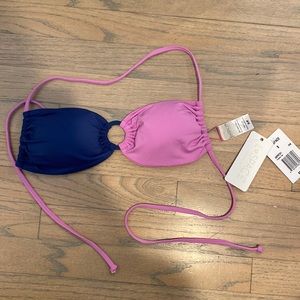 Lspace color block Freddie bikini top small